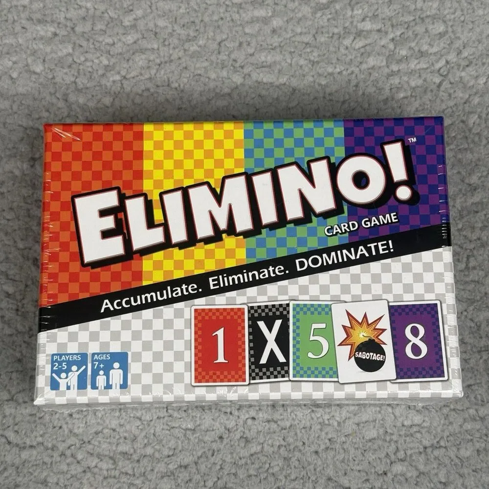 Elimino Card Game‎ New Sealed Family Strategy Game Night Ages 7+ 2-5 Players